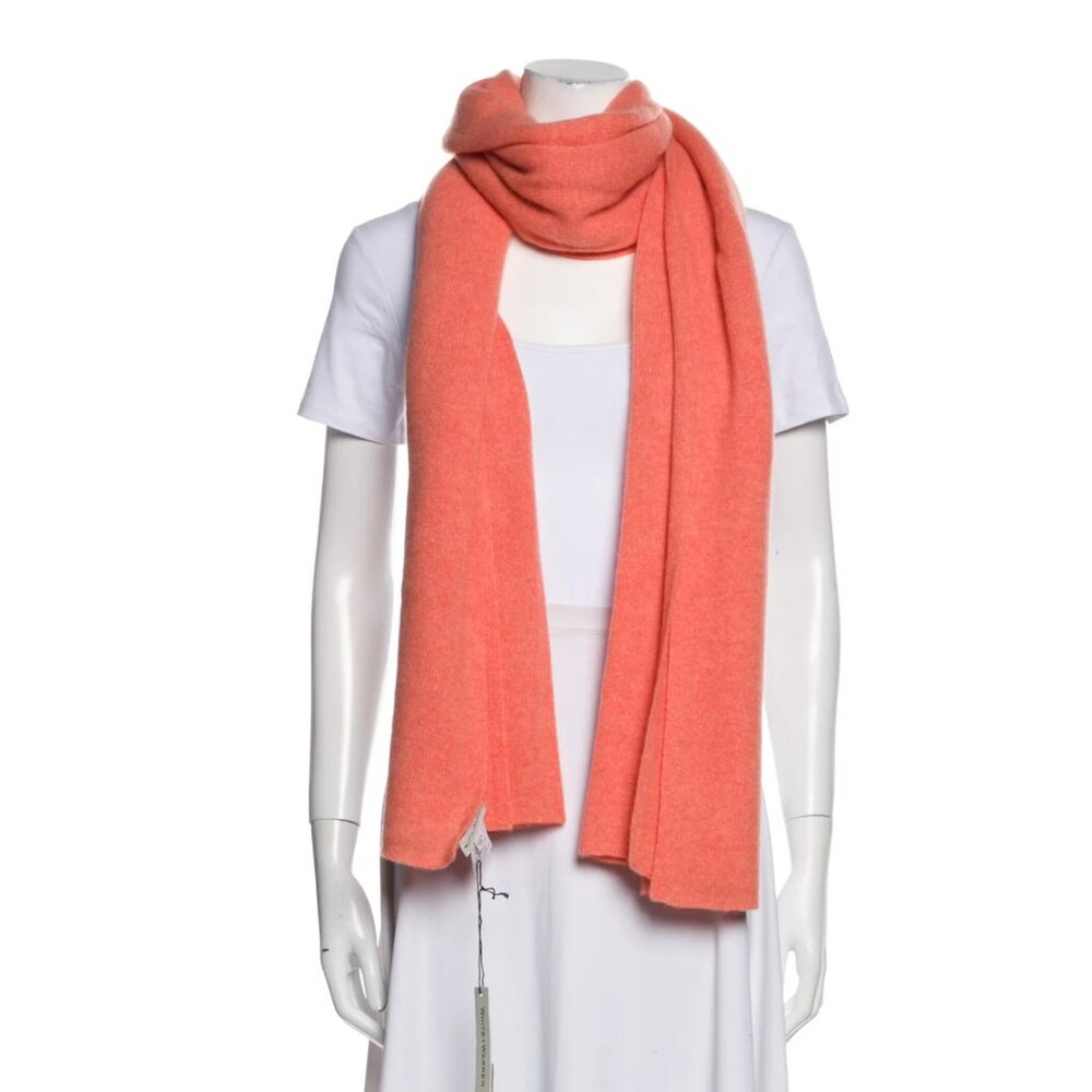 White and Warren Orange  Cashmere travel wrap